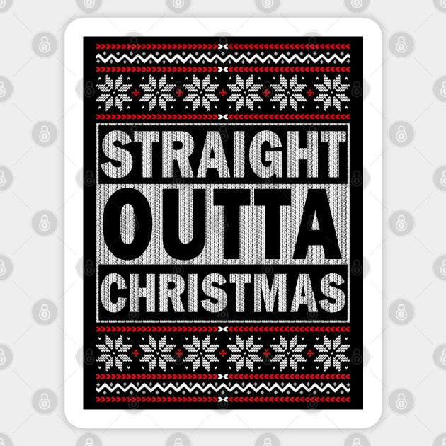 Straight outta Christmas Sticker by MZeeDesigns